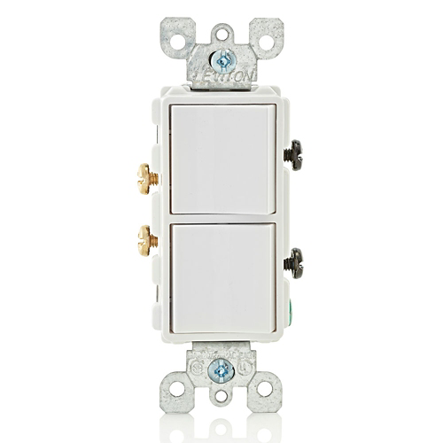 Interruptor doble 15 A 120/277 V color blanco