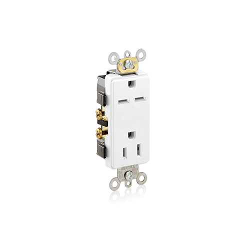 Toma doble con polo a tierra 15 A 125/250 V color blanco