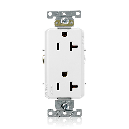 Toma doble con polo a tierra 20 A 125 V color blanco