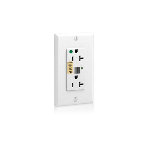 Toma doble con polo a tierra con supresor de picos 20 A 125 V color blanco