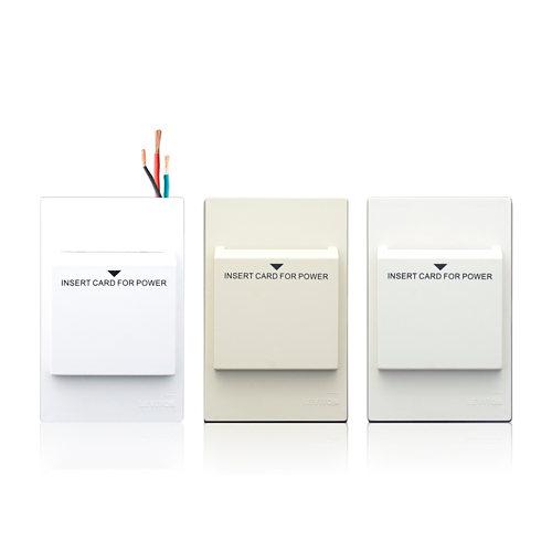 Tarjetero para hoteles 120-277 V sin neutro color blanco