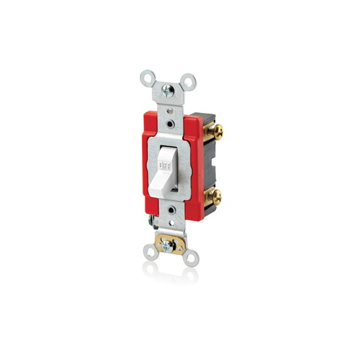 Interruptor sencillo conmutable 20 A 120/277 V grado comercial color blanco