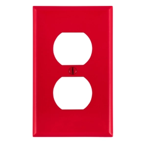 Tapa Para Toma Doble Ig Sin Marcación Color Rojo
