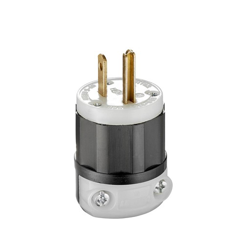 Clavija 15 A 125 V color blanco/negro