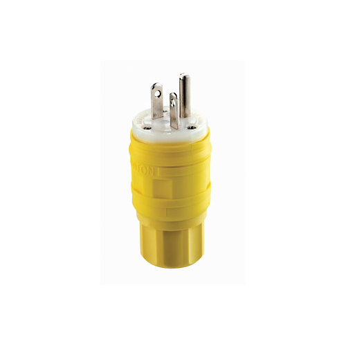 Clavija Wetguard con polo a tierra 20 A 250 V color amarillo