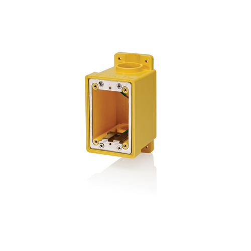 Caja Wetguard de 1 espacio color amarillo