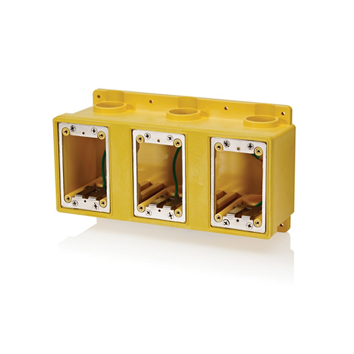 Caja Wetguard de 3 espacios color amarillo