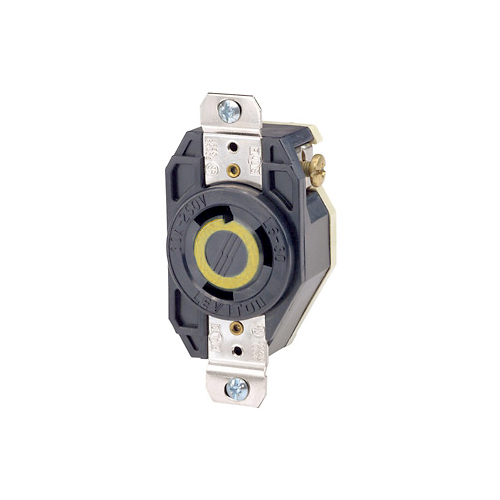 Toma de incrustar de media vuelta (Locking) con polo a tierra 30 A 125 V