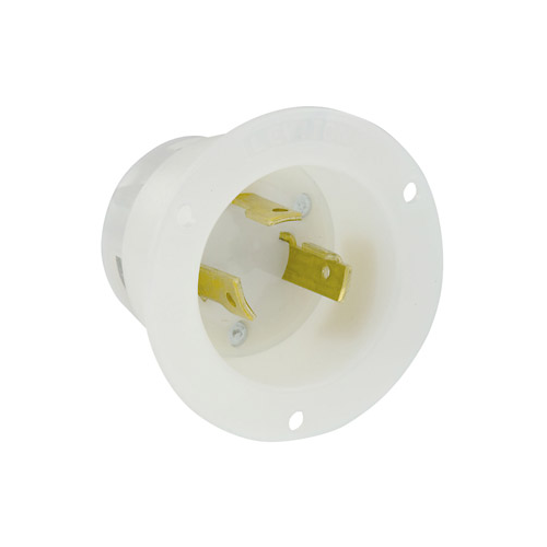 Clavija Flange de media vuelta (Locking) con polo a tierra 30 A 125 V