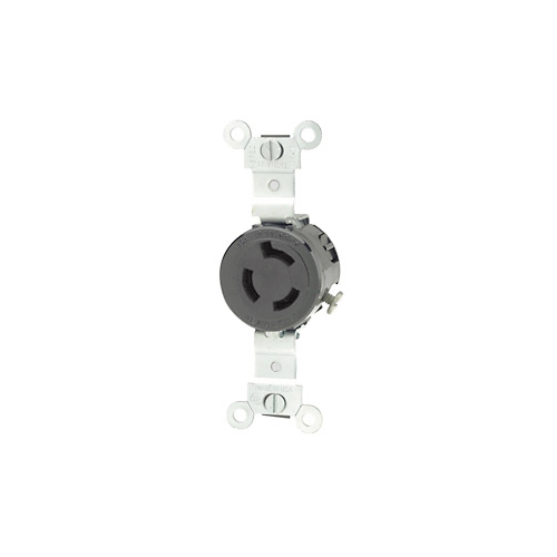Toma de incrustar de media vuelta (Locking) con polo a tierra 15 A 250 V