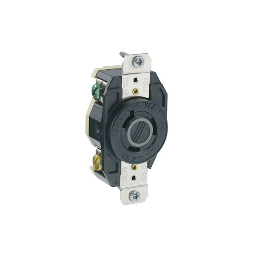 Toma de incrustar de media vuelta (Locking) con polo a tierra 20 A 277 V
