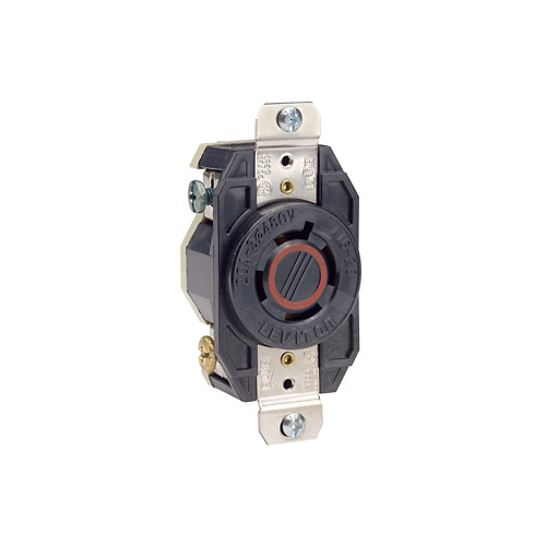 Toma de incrustar de media vuelta (Locking) con polo a tierra 20 A 480 V