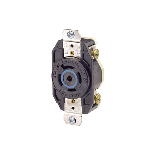 Toma de incrustar de media vuelta (Locking) 20 A 120/208 V