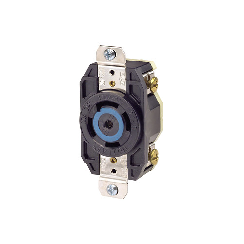 Toma de incrustar de media vuelta (Locking) con polo a tierra 30 A 120/208 V
