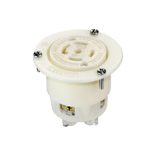 Toma Flange de media vuelta (Locking) con polo a tierra 30 A 120/208 V