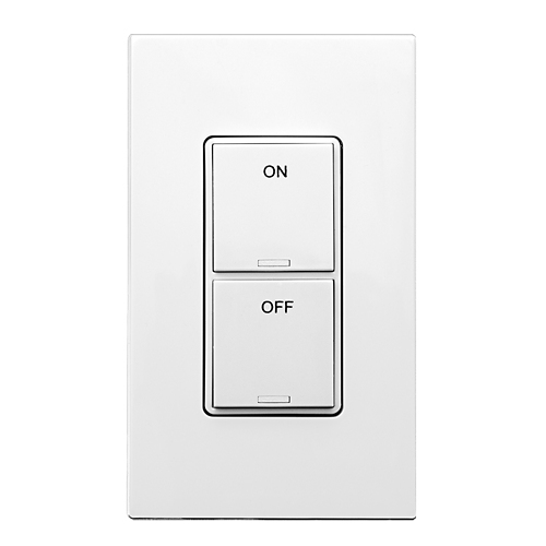Interruptor de bajo voltaje Provolt de 2 botones blanco con tapa