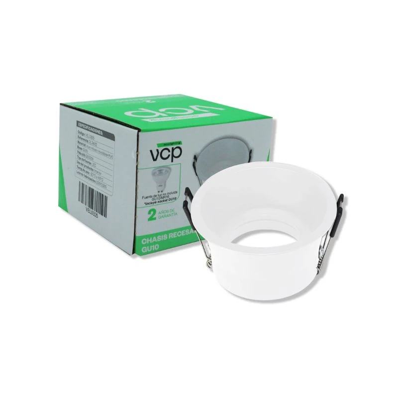 Aro Recesado De Incrustar 100-240 Vac Color Blanco