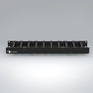 Organizador horizontal con tapa, 1 RU, negro [cat-007] [sub-032]