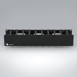 Organizador horizontal con tapa, 2 RU, negro [cat-007] [sub-032]