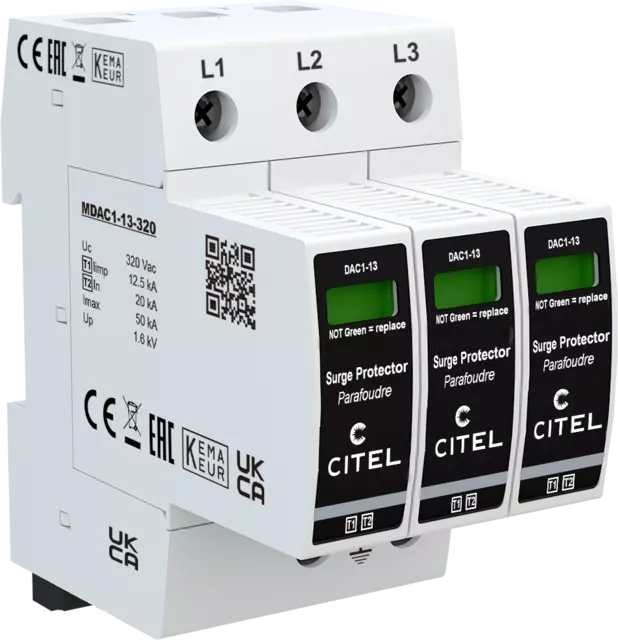 Dps Citel Tipo 1+2 3 Polos Uc 320 V Ac Iimp 125 Ka