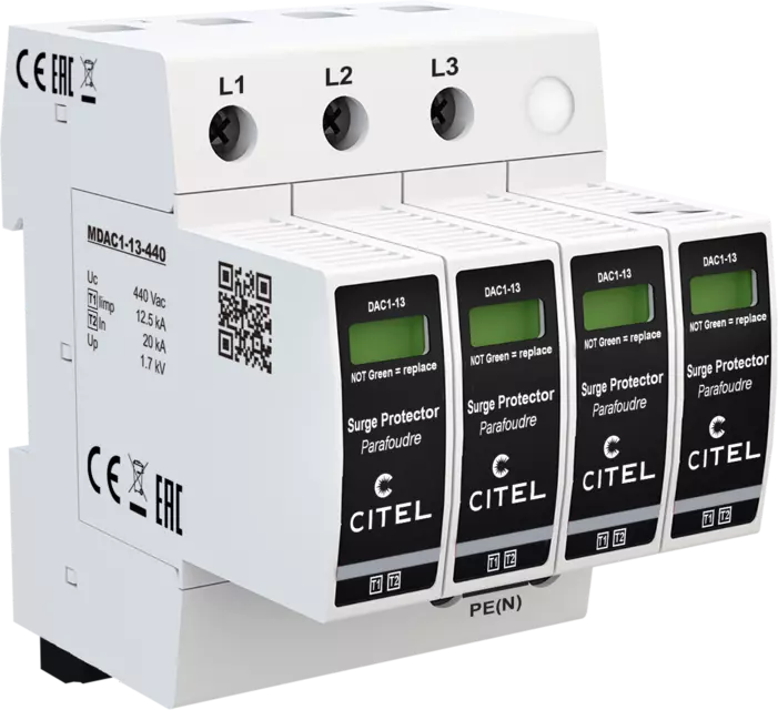 Dps Citel Tipo 1+2 4 Polos Uc 880 V Ac Iimp 125 Ka