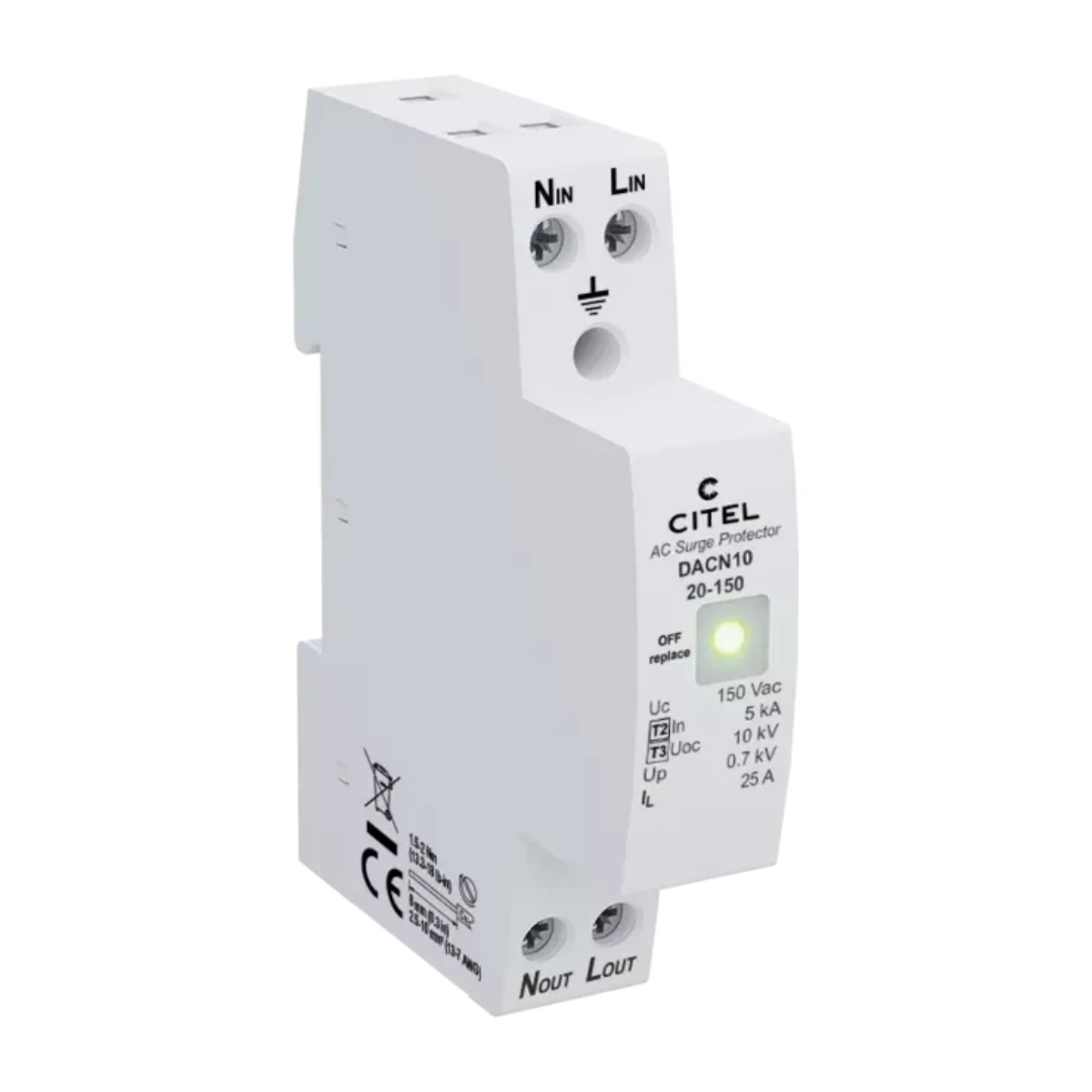 Dps Citel Tipo 2+3 2 Polos Uc 150 V Ac