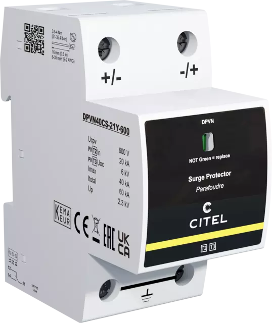 Dps Fotovoltaico Citel Tipo 2+3 Uc 600 V Dc