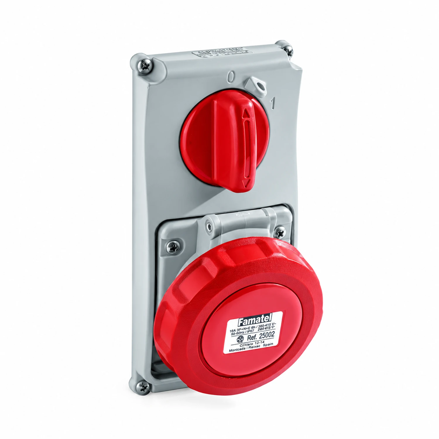 Interblocante Industrial 3P+T 16 A 380-415 V~ De Incrustar IP67 cat-004 sub-023