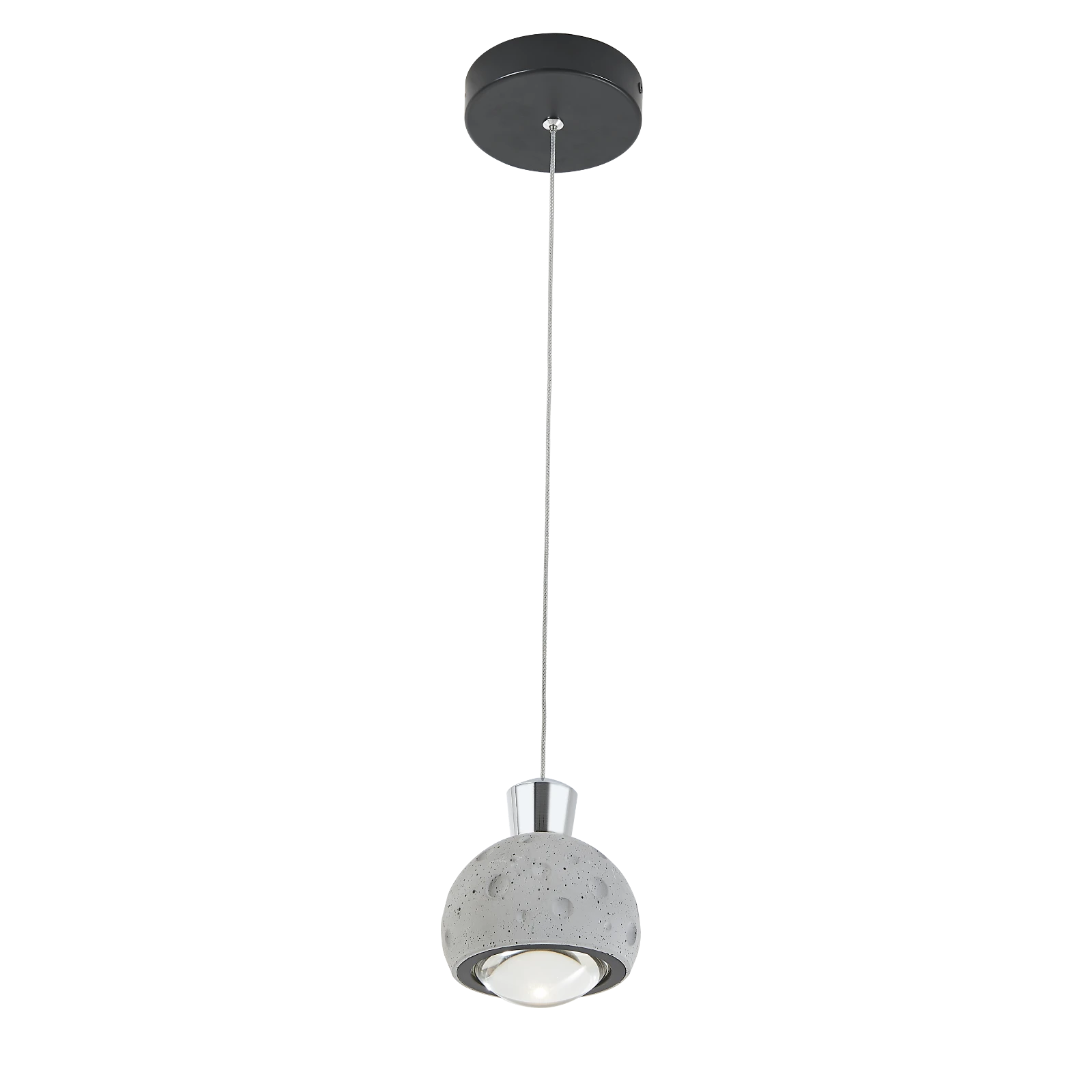 Lámpara LED colgante Pascua Pensil 1 8W 3000K cemento gris y negro
