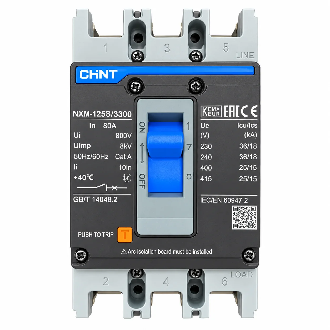 Breaker caja moldeada 3P 80A NXM-125S CHINT
