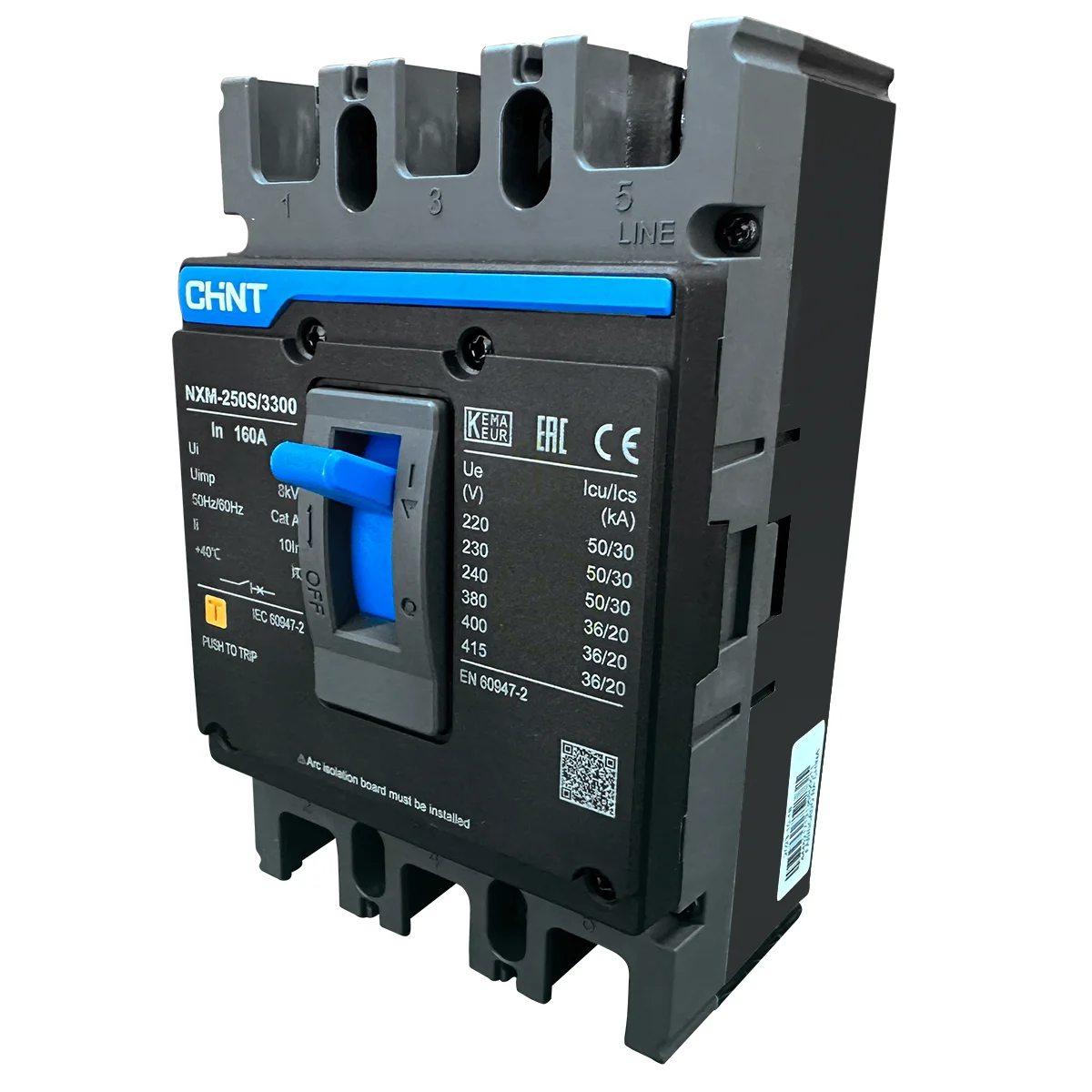 Breaker caja moldeada 3P 160A NXM-250S CHINT