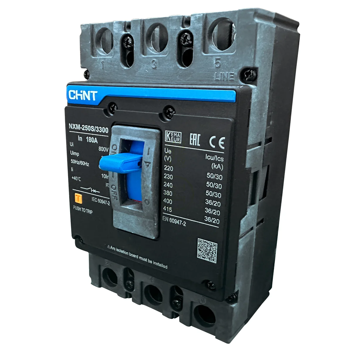 Breaker caja moldeada 3P 180A NXM-250S CHINT