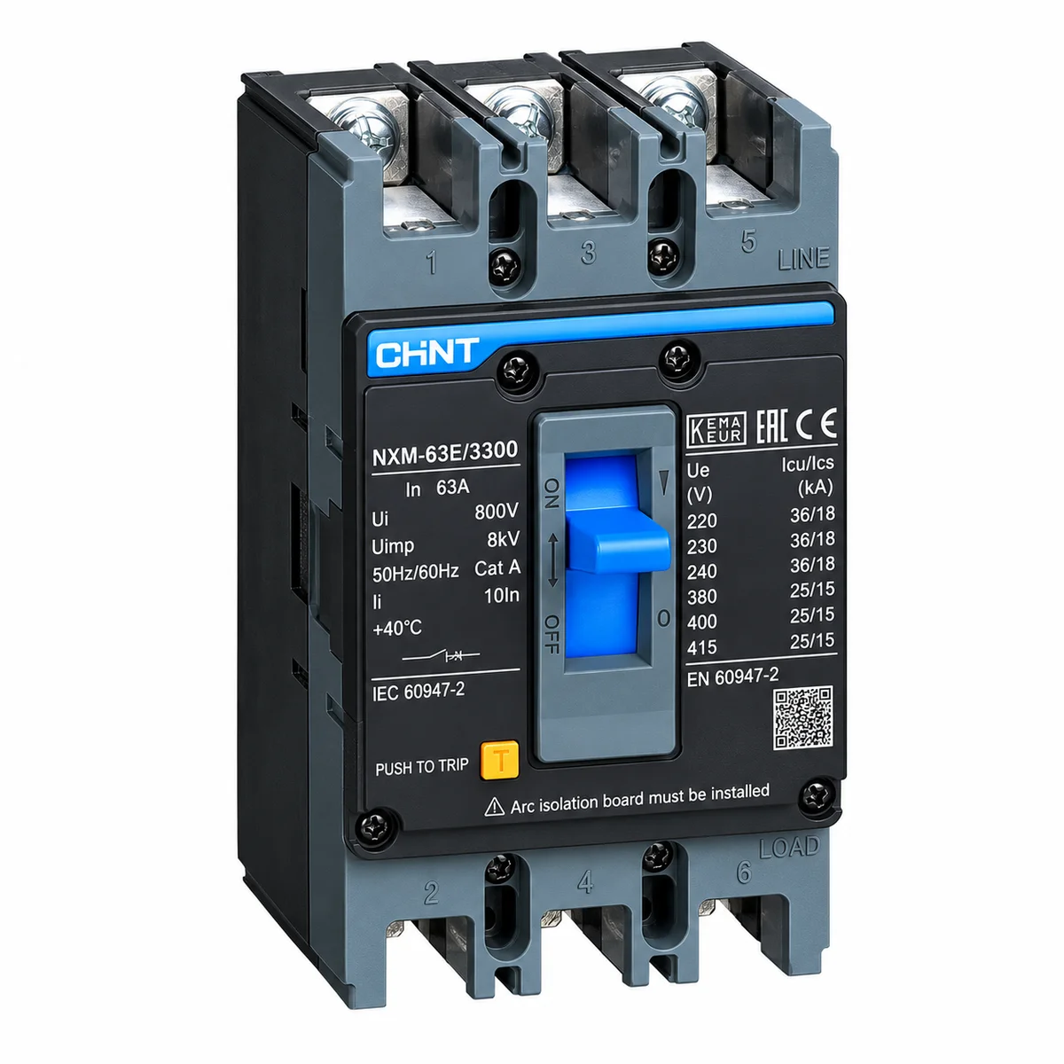 Breaker caja moldeada 3P 20A NXM-63E CHINT