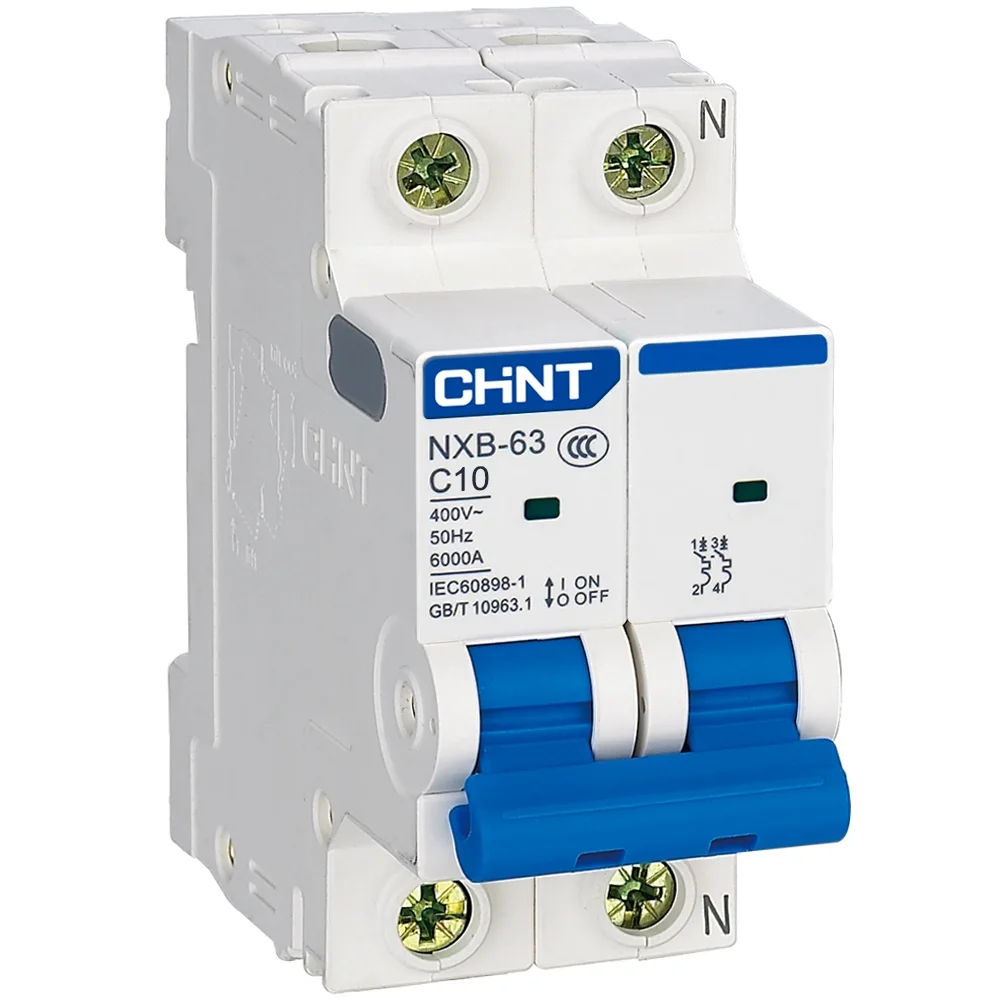 Breaker riel 2P 10A 240/415VAC 6kA C CHINT