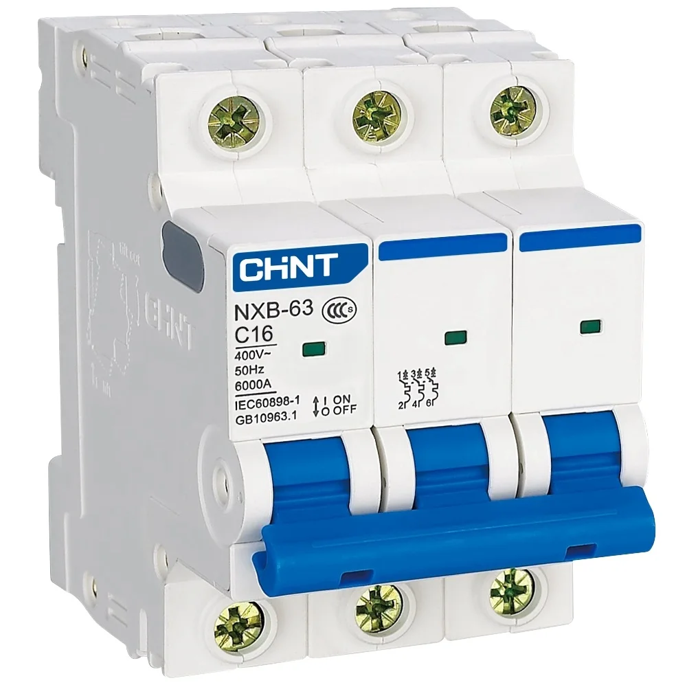 Breaker riel 3P 20A 240/415VAC 6kA C CHINT