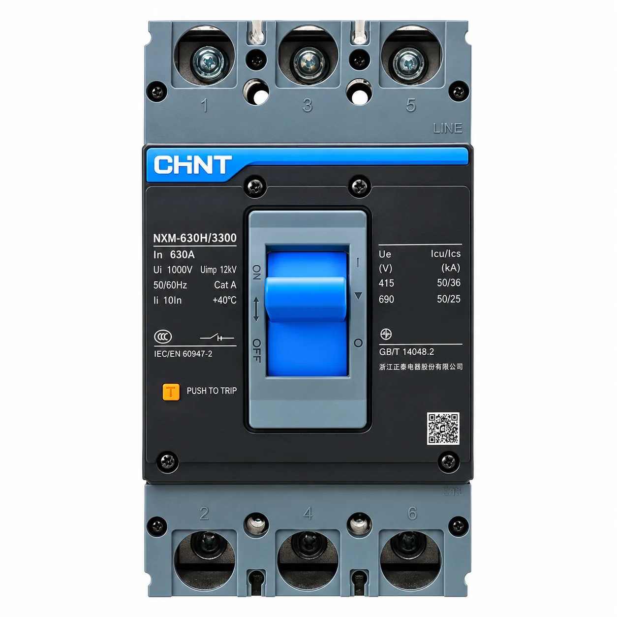 Breaker caja moldeada 3P 630A NXM-630H CHINT
