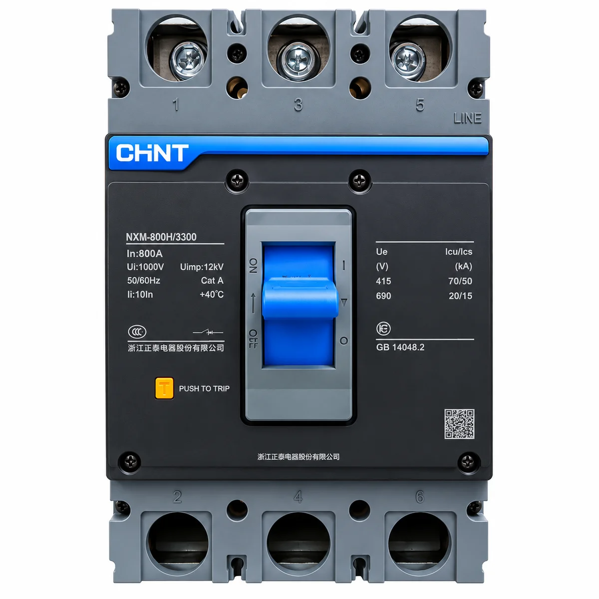 Breaker caja moldeada 3P 800A NXM-800H CHINT