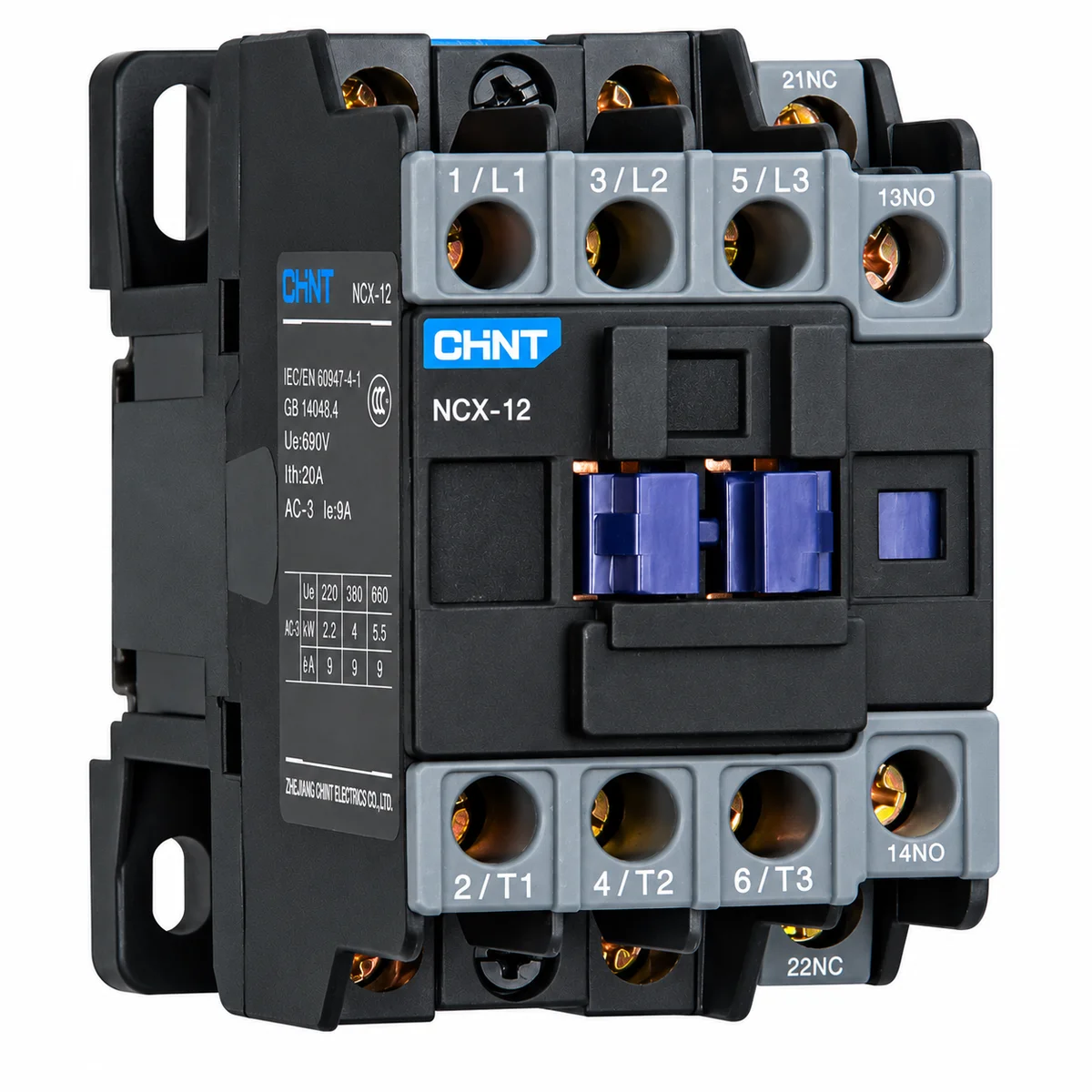 Contactor 3P 12A AC3 bobina 110VAC NXC-12 CHINT