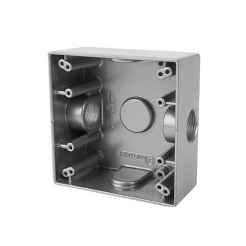 Caja Emt 2400 (4"X4") Doble Fondo 7 Salidas 1/2 Nema 4