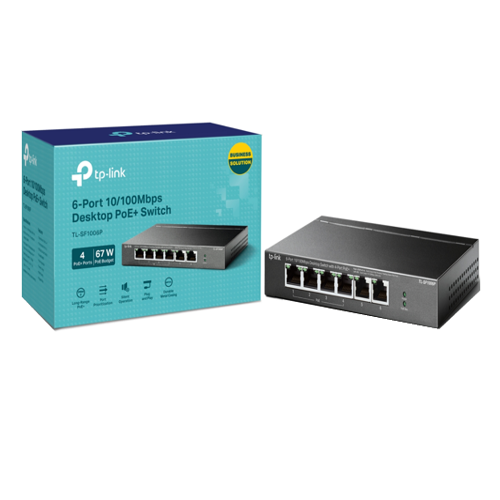 Tp-Link Switching & Routing Switches Poe 6 Puertos 10/100Mbps 4 Puertos Poe 67Watt