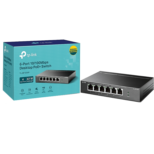 Tp-Link Switching & Routing Switches Poe 5 Puertos 10/100Mbps y 4 Poe. 58 Watts