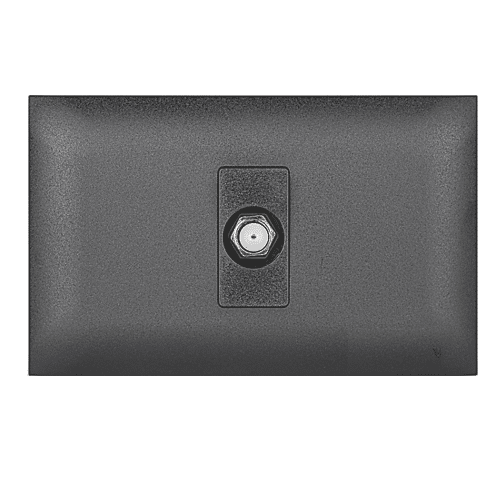 Toma Coaxial Sencillo Negro