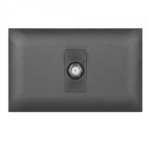 Toma Coaxial Sencillo Negro