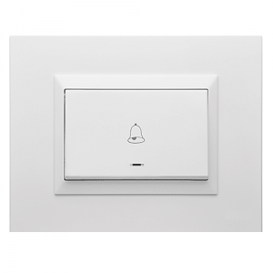 Pulsador Plura Sencillo para Timbre Blanco