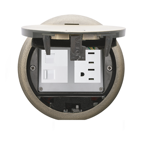 Socket de Piso Redondo Exteriores Dorado Veto