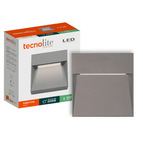 Aplique Exterior Tecnolite Ref: HLED-807-30-GR KAVE I