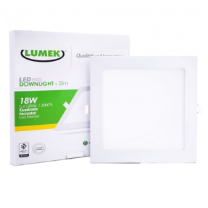 Panel LED Lumek Cuadrado de Incrustar 18W Luz Calida