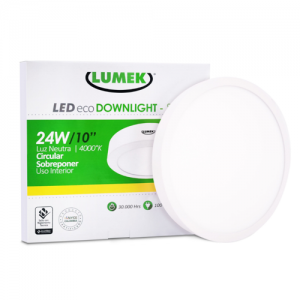 Panel LED Lumek Redondo de Sobreponer 24W Luz Neutra
