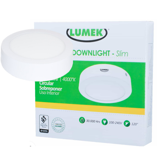 Panel LED Lumek Redondo de Sobreponer 18W Luz Neutra