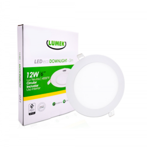 Panel LED Lumek Redondo de Incrustar 12W Luz Neutra